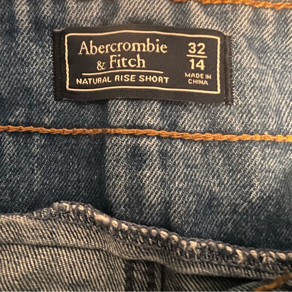 Abercrombie & Fitch Mom-Fit Denim Shorts
